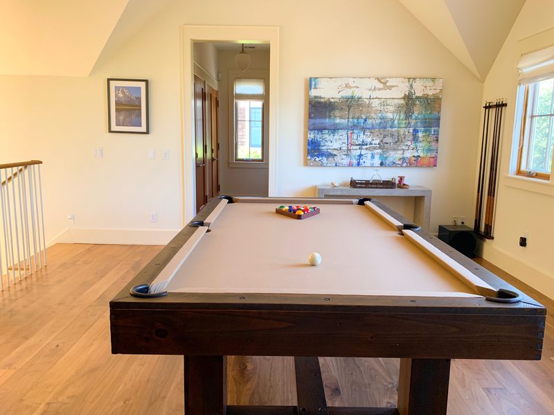 Game room with pool table